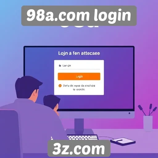Avaliação da interface do 98a.com login